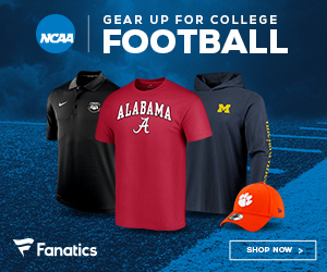 NCAA College Football Gear. Shop NCAA Athletics at Fanatics.com [affiliate link]