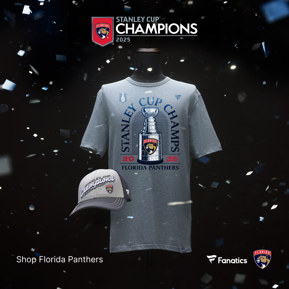 Panthers 2025 Stanley Cup Champions Locker Room Gear. Shop Florida Panthers NHL at Fanatics.com [affiliate link]