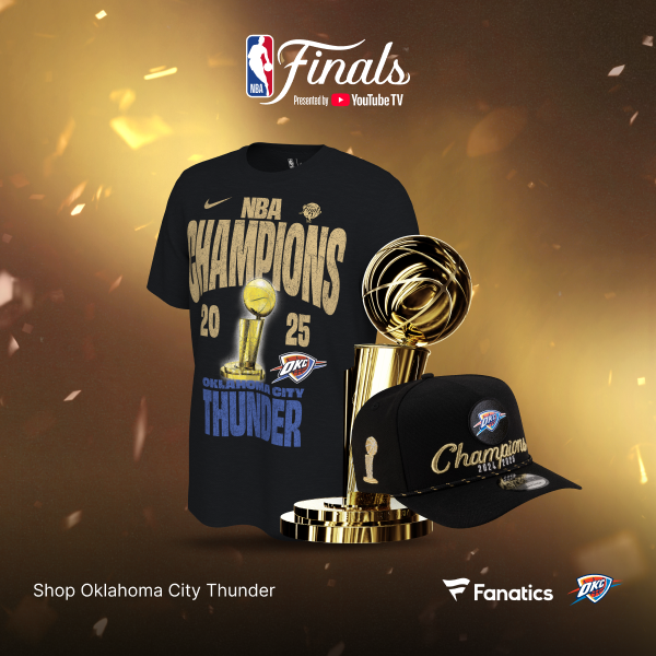 Thunder 2025 NBA Champions Locker Room Gear. Shop Oklahoma City Thunder NBA at Fanatics.com [affiliate link]