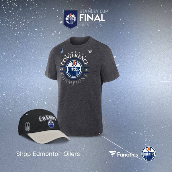 Oilers 2025 Western Conference Champions Locker Room Gear. Shop Edmonton Oilers NHL at Fanatics.com [affiliate link]